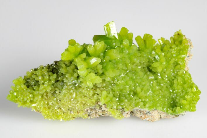 Apple-Green Pyromorphite Crystal Cluster - China #179812